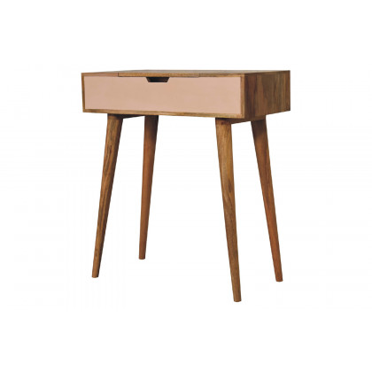 Artisan - Mini Blush Pink Dressing Table with Foldable Mirror