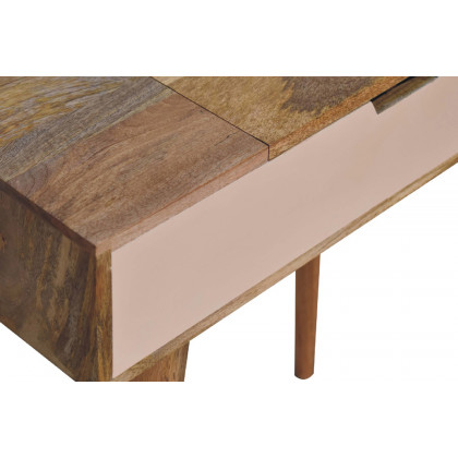 Artisan - Mini Blush Pink Dressing Table with Foldable Mirror
