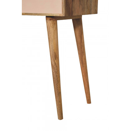 Artisan - Mini Blush Pink Dressing Table with Foldable Mirror