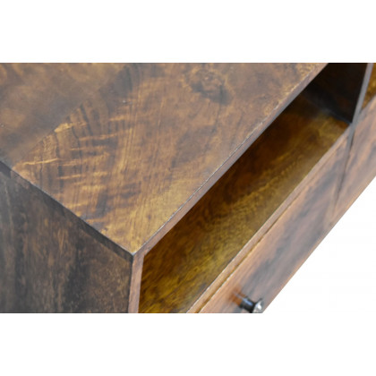 Artisan Nordic Style TV Unit with 3 Drawers - Chestnut