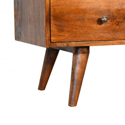 Artisan Nordic Style TV Unit with 3 Drawers - Chestnut
