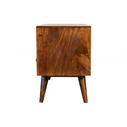 Artisan Nordic Style TV Unit with 3 Drawers - Chestnut