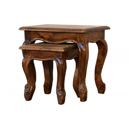 Artisan French Style Stool Set - Chestnut