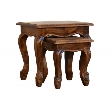 Artisan French Style Stool Set - Chestnut