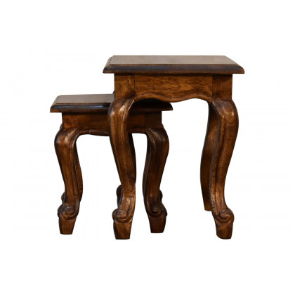 Artisan French Style Stool Set - Chestnut