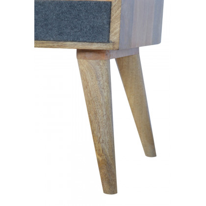 Artisan Bedside Table with Open Slot - Gray Tweed