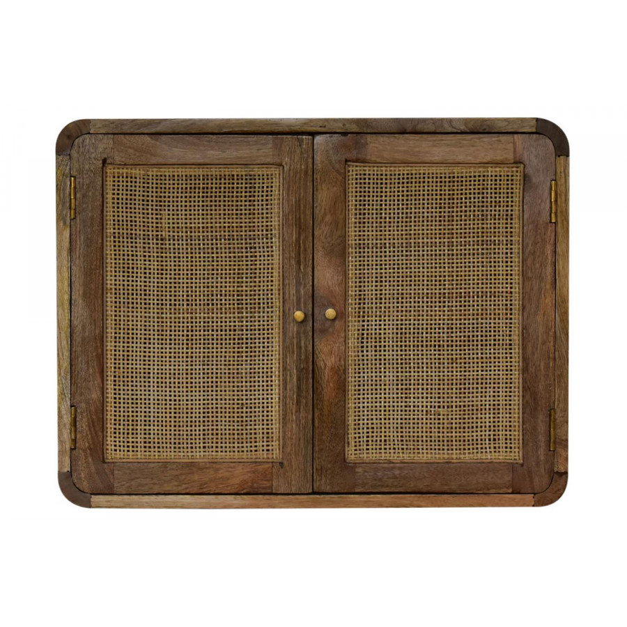 Artisan - Gray Washed Wall Mounted Woven Cabinet