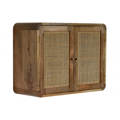 Artisan - Gray Washed Wall Mounted Woven Cabinet