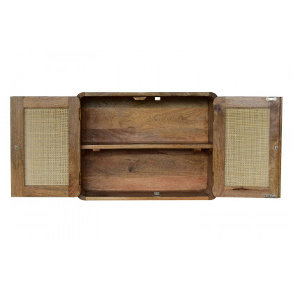 Artisan - Gray Washed Wall Mounted Woven Cabinet