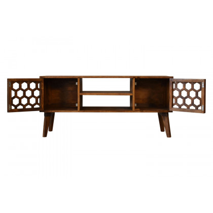 Artisan - Comb Media Unit in Chestnut