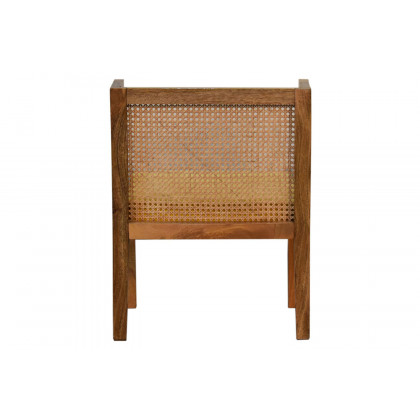 Artisan - Cotton Velvet Rattan Chair in Mustard, Retro