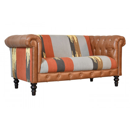 Artisan - Chesterfield Sofa in 2 Seater, Durrie/Leather