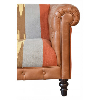 Artisan - Chesterfield Sofa in 2 Seater, Durrie/Leather