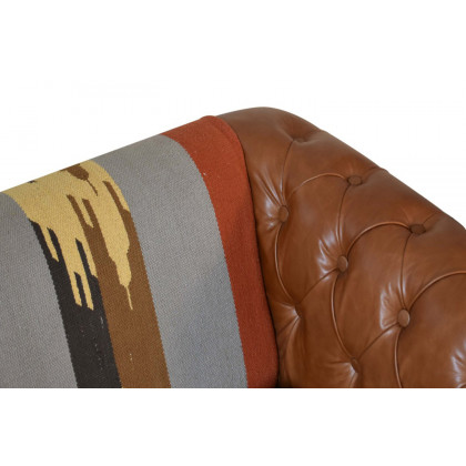 Artisan - Chesterfield Sofa in 2 Seater, Durrie/Leather