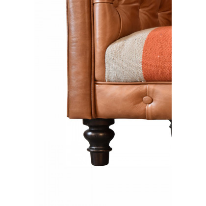 Artisan - Chesterfield Sofa in 2 Seater, Durrie/Leather