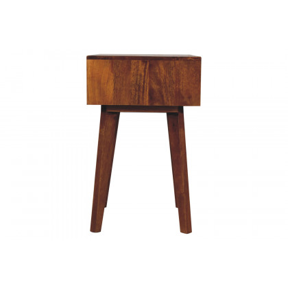 Artisan - Cubed Brass Inlay Bedside in Chestnut