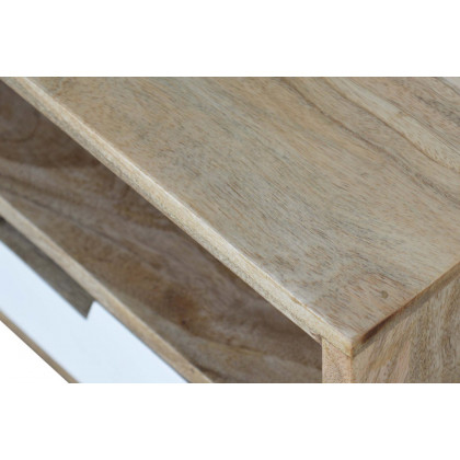 Artisan Bedside Table with Open Slot - White