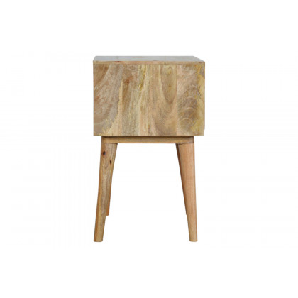 Artisan Bedside Table with Open Slot - White