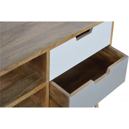 Artisan - Gray and White Media Unit with 2 Drawers