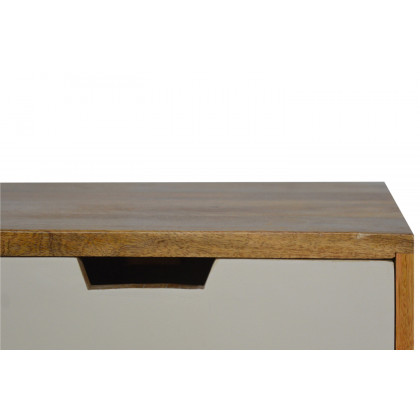 Artisan - Gray and White Media Unit with 2 Drawers