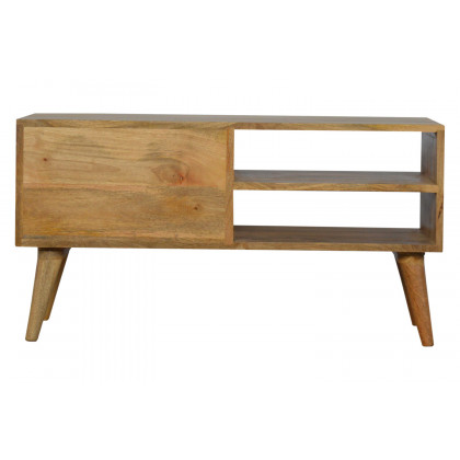 Artisan - Gray and White Media Unit with 2 Drawers