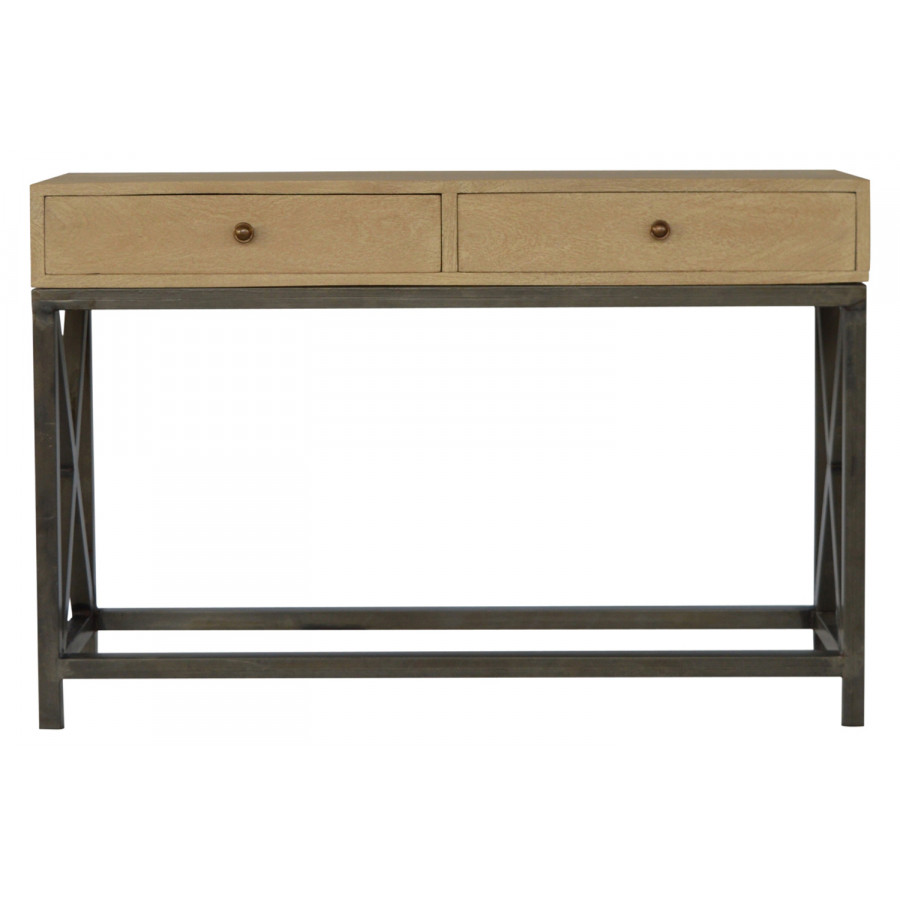 Artisan - Mango Wood Metal Base Console Table