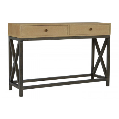 Artisan - Mango Wood Metal Base Console Table