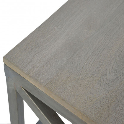 Artisan - Industrial Cross Metal Oatmeal Coffee Table