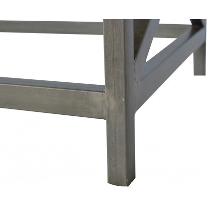 Artisan - Industrial Cross Metal Oatmeal Coffee Table