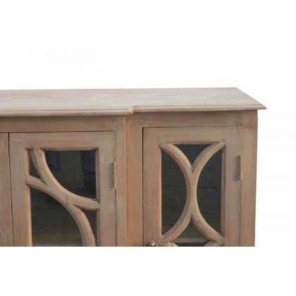 Artisan - Media Unit with 2 Hand Carved Glazed Doors
