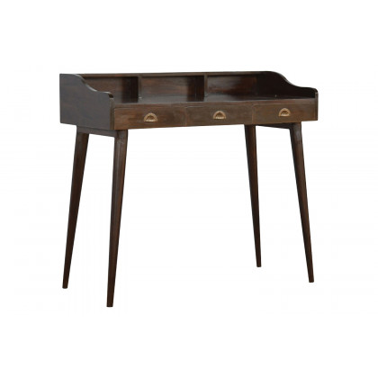 Artisan Nordic Style Gallery Back Writing Desk - Black