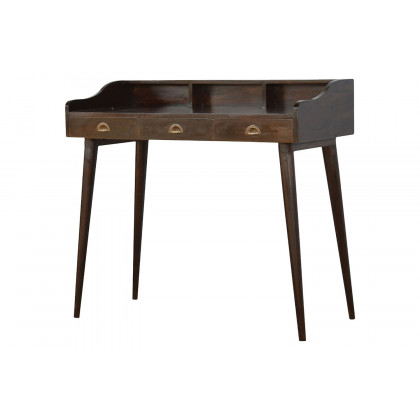 Artisan Nordic Style Gallery Back Writing Desk - Black