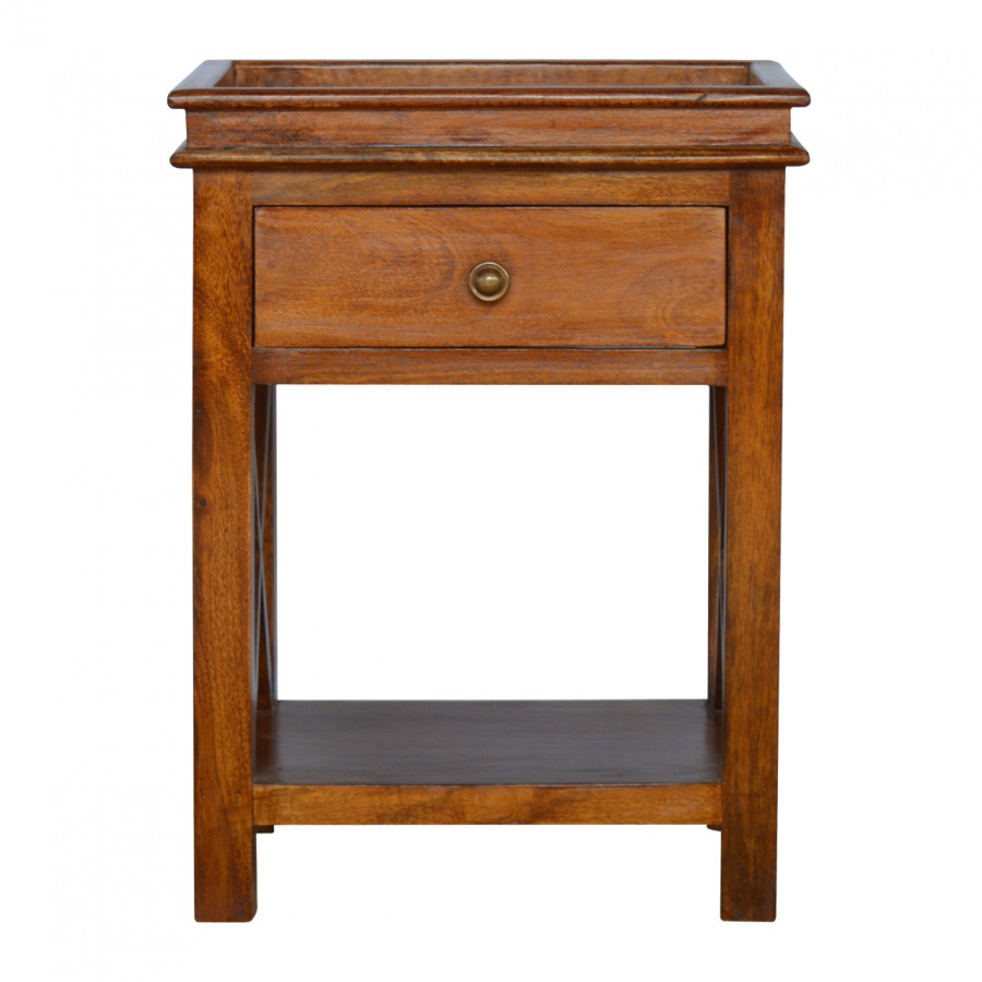 Artisan - Solid Criss-Cross End Table in Wood