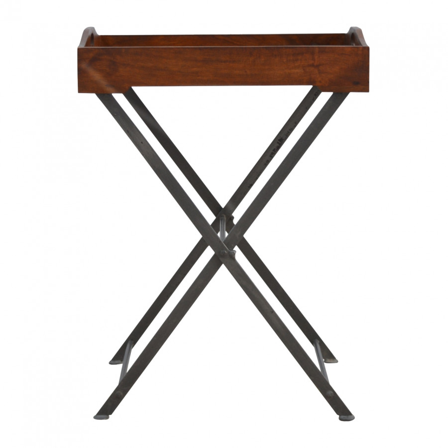 Artisan - Tray with Cross Iron Base in Wood