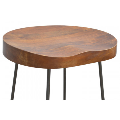 Artisan - Industrial Bar Stool with Chunky Wood Seat