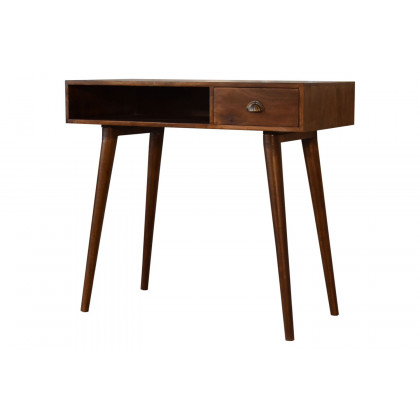 Artisan - Solid Wood Writing Desk with Open Slot in Chestnut