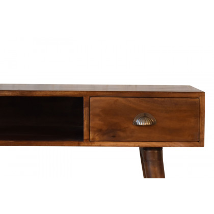 Artisan - Solid Wood Writing Desk with Open Slot in Chestnut