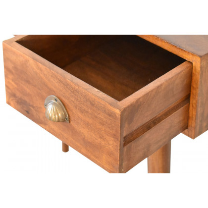 Artisan - Solid Wood Writing Desk with Open Slot in Chestnut
