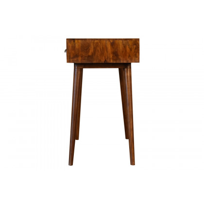 Artisan - Solid Wood Writing Desk with Open Slot in Chestnut