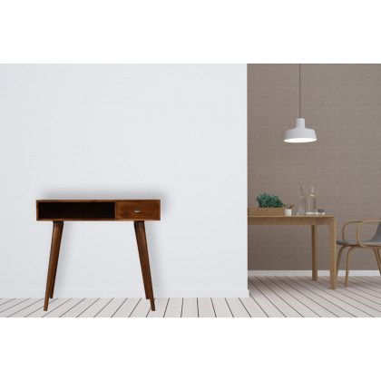 Artisan - Solid Wood Writing Desk with Open Slot in Chestnut
