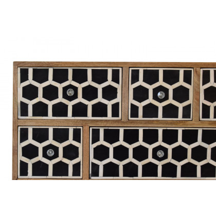 Artisan Bone Inlay Chest - U-Shape