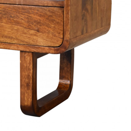 Artisan - U-Shape Curved Media Unit in Chestnut