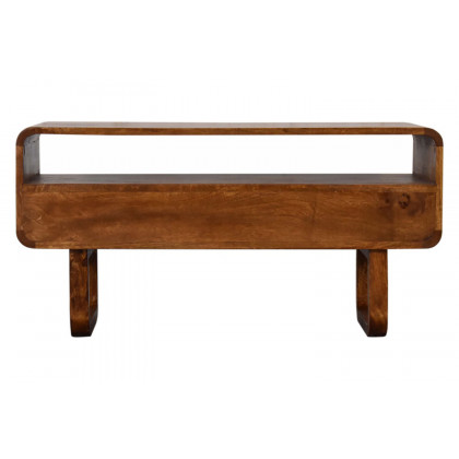 Artisan - U-Shape Curved Media Unit in Chestnut