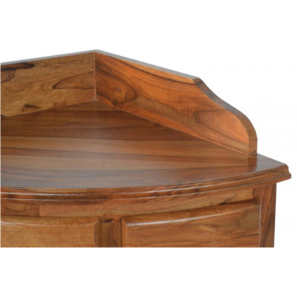 Artisan - Solid Sheesham Wood Corner Wash Stand with a Gallery Back
