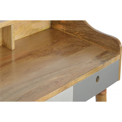 Artisan - Gray Painted Gallery Back Writing Desk