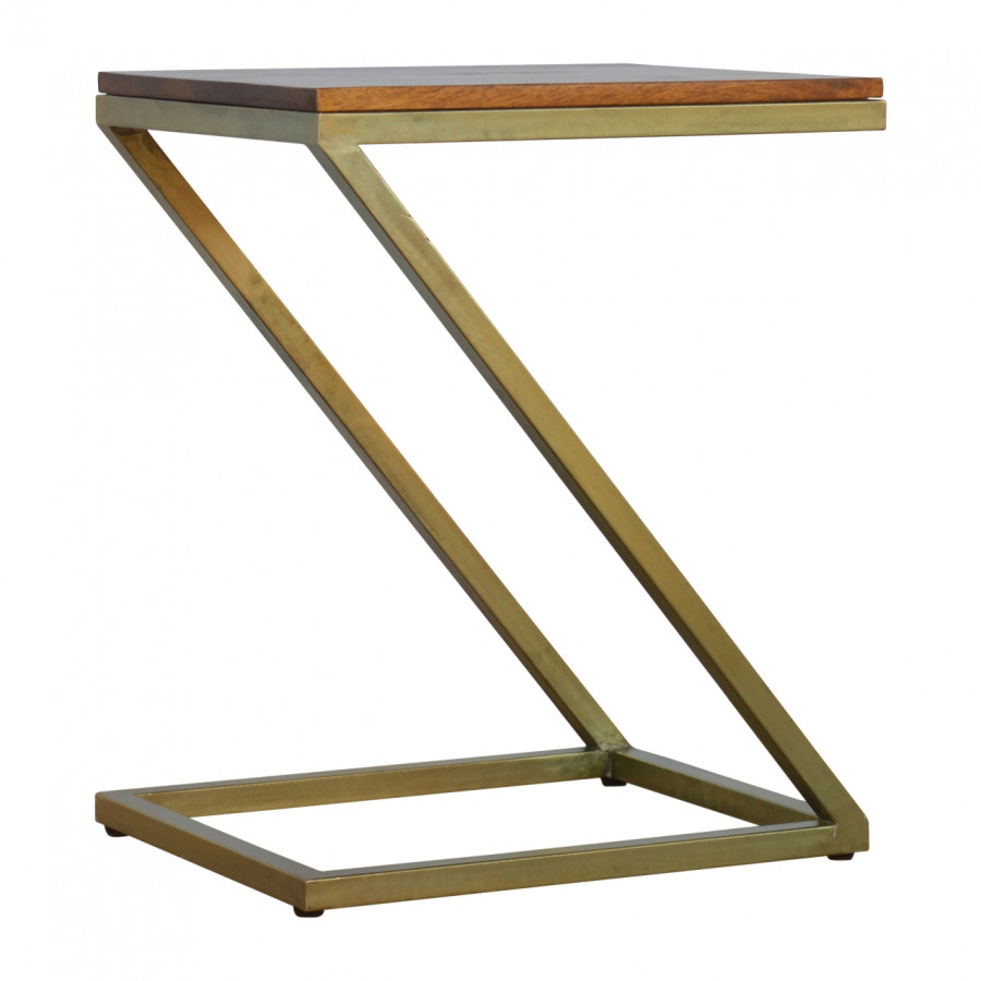 Artisan - Z-Shaped Side Table in Gold