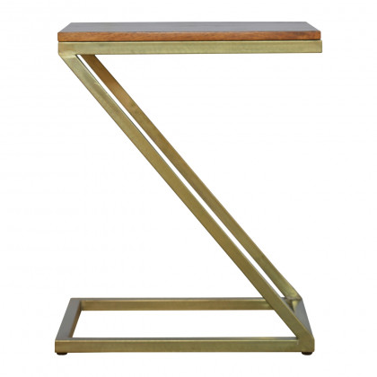 Artisan - Z-Shaped Side Table in Gold