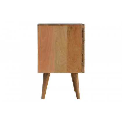 Artisan Lille Bedside with 2 Drawers - Oak-Ish
