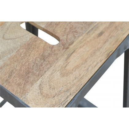 Artisan - Iron Kitchen Table with 3 Nesting Stools