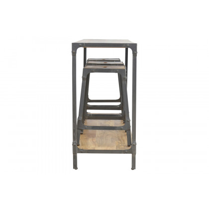 Artisan - Iron Kitchen Table with 3 Nesting Stools